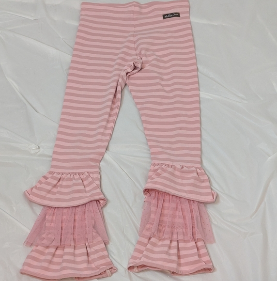 Matilda Jane Girls Ruffle Pants Size 8 Matilda Jane Pink Pants with Ruffle - Picture 6 of 7